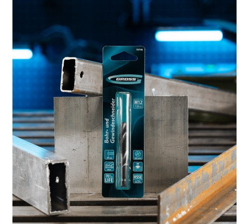 Сверло-метчик М12 х 1,25 мм, Co5%// Gross