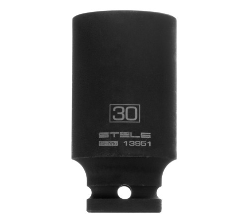 Головка ударная удлиненная шестигранная, 30 мм, 1/2, CrMo Stels