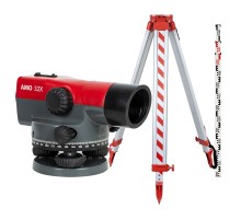 Комплект оптический нивелир AMO 32X + штатив + рейка AMO S3