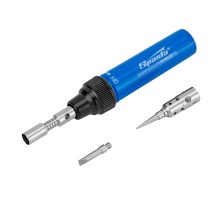 Горелка газовая, тип "Карандаш", 2 насадки для пайки, 130 мм Sparta