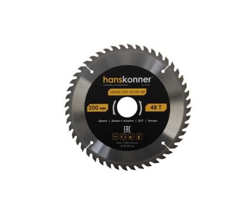 Пильный диск по дереву ArmorPiercing 200x32/30мм, 48 зубьев, Hanskonner Пильный диск по дереву ArmorPiercing 200x32/30мм, 48 зубьев, Hanskonner