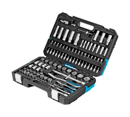 Набор инструментов 109 предметов, 120 зубьев, CrV 1/4, 1/2