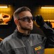 Очки защитные открытые, поликарбонатные, увеличенная дымчатая линза, регулируемые дужки Denzel