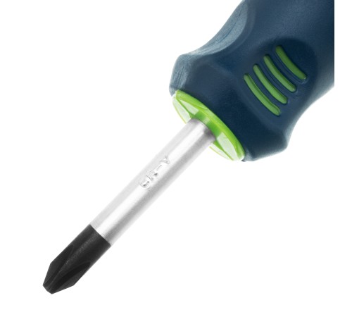 Отвертка, PH2 х 38 мм, CrV, двухкомпонентная рукоятка Сибртех