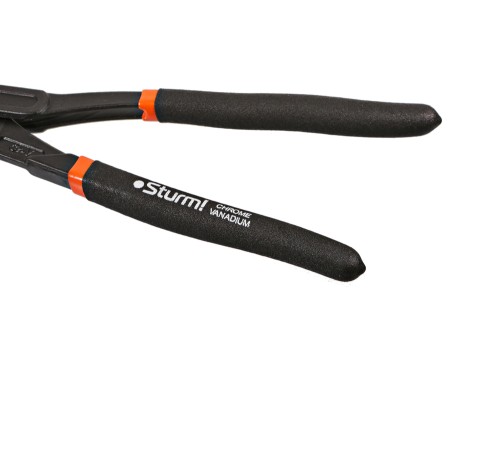 Клещи переставные, 250мм, зев 35мм, без насечек, кнопочный шарнир, Sturm!