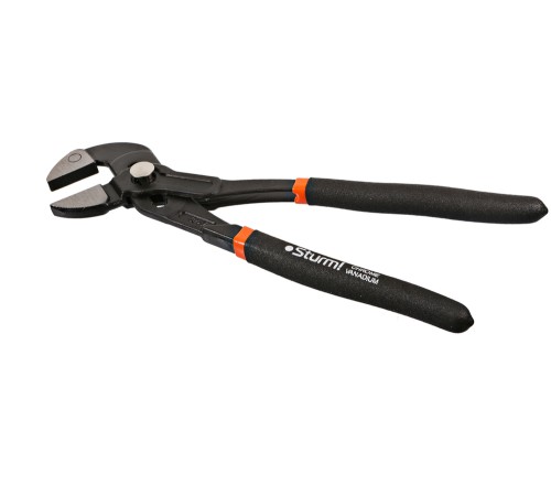 Клещи переставные, 250мм, зев 35мм, без насечек, кнопочный шарнир, Sturm!