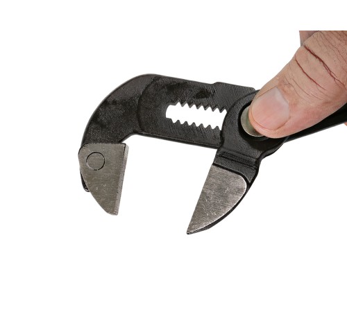 Клещи переставные, 250мм, зев 35мм, без насечек, кнопочный шарнир, Sturm!