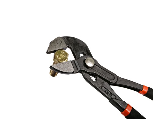 Клещи переставные, 250мм, зев 35мм, без насечек, кнопочный шарнир, Sturm!