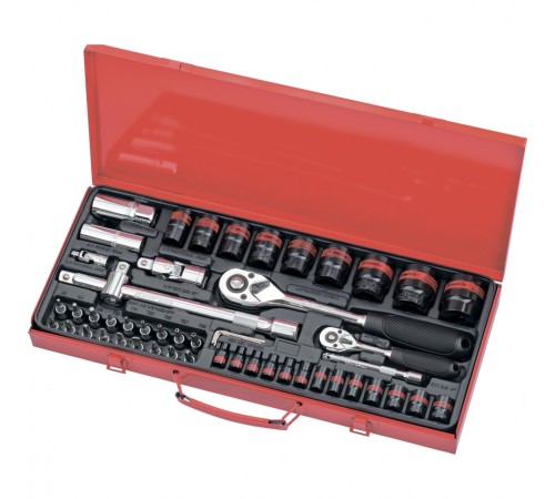 Набор слесарно-монтажный с квадратами 1/4, 1/2, 53 предмета Matrix