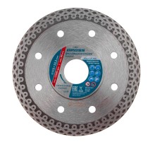 Диск алмазный, 115 х 22.2 мм, тонкий, сплошной (Jaguar) мокрая резка Gross