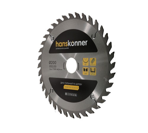 Диск пильный Hanskonner H9022-200-32/30-36 Диск пильный Hanskonner H9022-200-32/30-36