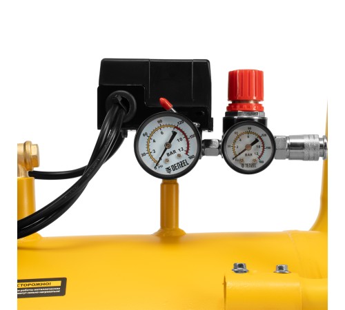 Компрессор безмасл. малошумный DLP-3000/100, 3 кВт, 2х1,5 кВт,100 л, 2850 об/мин,500 л/мин Denzel