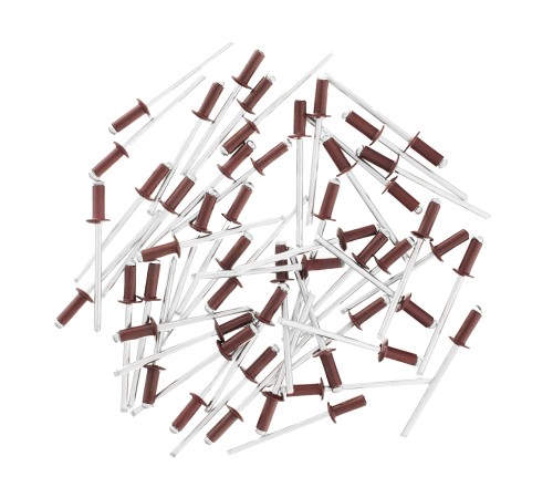 Заклепки 3.2 х 8 мм RAL 3005, красное вино, 50 шт Matrix