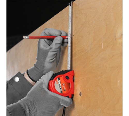 Рулетка Rubber,7,5 м х 25 мм,обрезиненный корпус Matrix