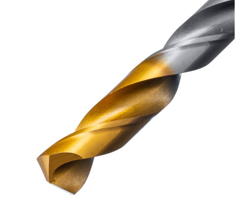 Сверло спиральное по металлу 11 x 142 мм, Р6М5, Golden Tip  Denzel