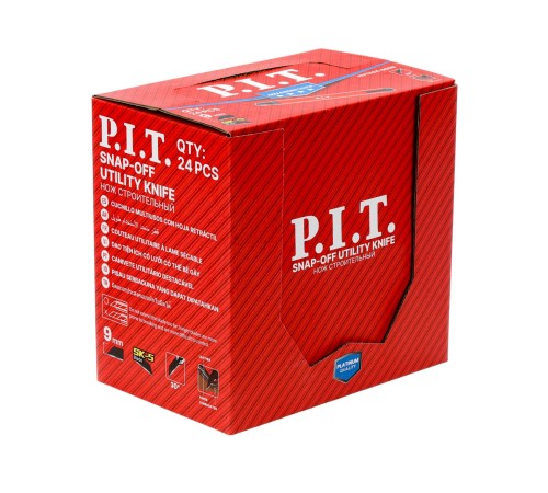 Нож строительный с сегментированным лезвием P.I.T. HUTK04-0009