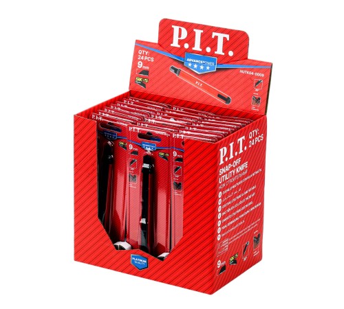 Нож строительный с сегментированным лезвием P.I.T. HUTK04-0009