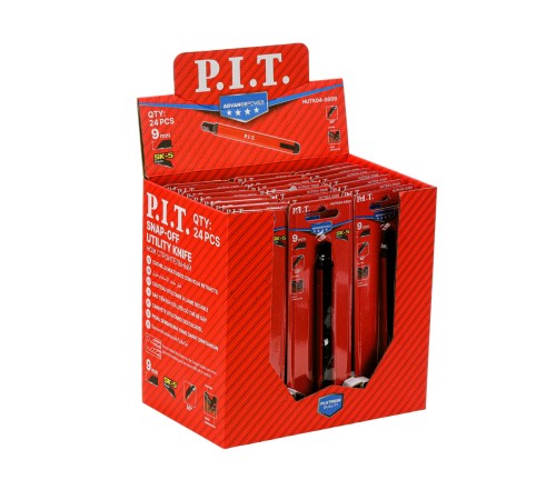 Нож строительный с сегментированным лезвием P.I.T. HUTK04-0009