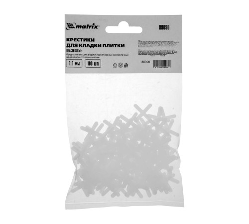 Крестики, 3.0 мм, для кладки плитки, 100 шт Matrix
