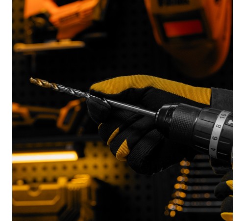 Сверло спиральное по металлу 7,5 х 156 мм, Р6М5, Golden Tip, удлиненное Denzel