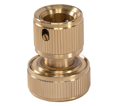 Набор для соединения шлангов 3/4, переходник, 2 соединителя, аквастоп, латунный Palisad Набор для соединения шлангов 3/4, переходник, 2 соединителя, аквастоп, латунный Palisad