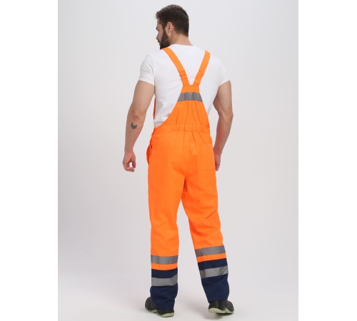 Костюм Дорожник (тк.Смесовая,210) п/к, оранжевый/т.синий