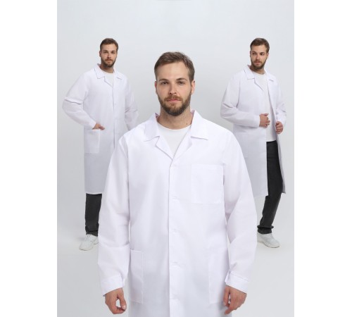 Халат мужской Классика (тк.ТиСи), белый