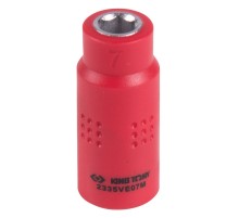 Головка торцевая диэлектрическая шестигранная 1/4", 7 мм KING TONY 2335VE07M