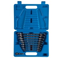 Набор комбинированных трещоточных ключей, 8-19 мм, кейс, 13 предметов KING TONY 132A13MR