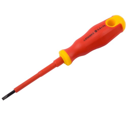 STAYER SL3х75 мм, отвертка диэлектрическая 25141-03-07_z01 STAYER SL3х75 мм, отвертка диэлектрическая 25141-03-07_z01