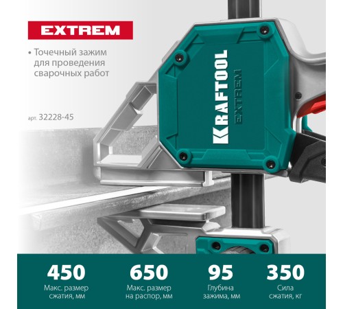 KRAFTOOL 450х95 мм, струбцина пистолетная EXTREM 32228-45_z01 KRAFTOOL 450х95 мм, струбцина пистолетная EXTREM 32228-45_z01