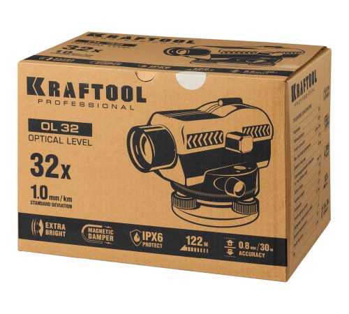 KRAFTOOL OL-32 100 м, оптический нивелир (34520)