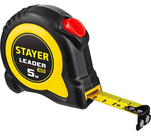 STAYER Leader, 5 м х 25 мм, рулетка с автостопом, Professional (3402-5) STAYER Leader, 5 м х 25 мм, рулетка с автостопом, Professional (3402-5)