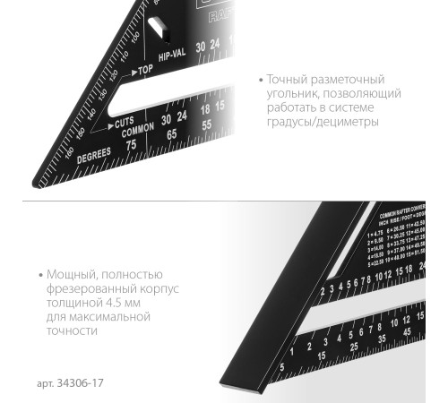 STAYER 170 мм, 5-в-1, универсальный кровельный угольник, Professional (34306-17) STAYER 170 мм, 5-в-1, универсальный кровельный угольник, Professional (34306-17)