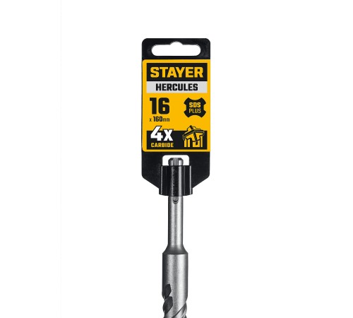 STAYER HERCULES-4Х 16x160 мм, SDS-plus бур (29290-160-16) STAYER HERCULES-4Х 16x160 мм, SDS-plus бур (29290-160-16)