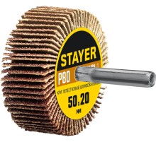 STAYER d 50 x 20 мм, P80, на шпильке d 6 мм, круг шлифовальный лепестковый (36607-080) STAYER d 50 x 20 мм, P80, на шпильке d 6 мм, круг шлифовальный лепестковый (36607-080)