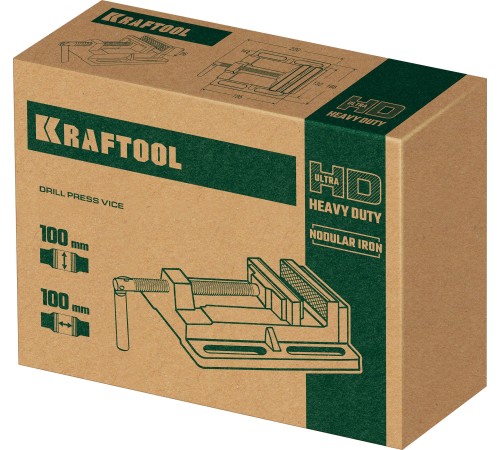 KRAFTOOL 100 мм, станочные сверлильные тиски (32715-100) KRAFTOOL 100 мм, станочные сверлильные тиски (32715-100)