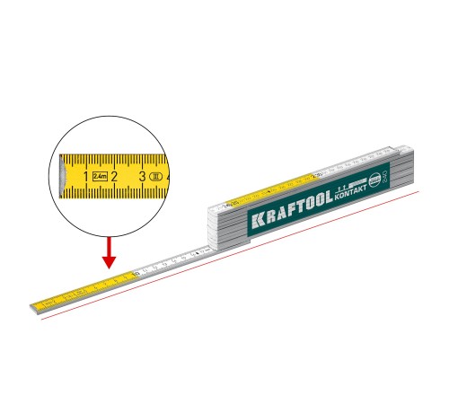 KRAFTOOL PRO-90 Kontakt, 2.4 м, профессиональный складной деревянный метр (34729) KRAFTOOL PRO-90 Kontakt, 2.4 м, профессиональный складной деревянный метр (34729)