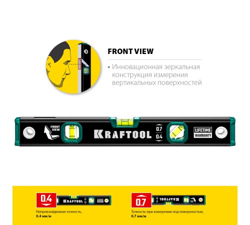 KRAFTOOL 400 мм, уровень с зеркальным глазком GRAND 34781-40 KRAFTOOL 400 мм, уровень с зеркальным глазком GRAND 34781-40