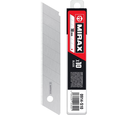 MIRAX MX-18, ширина 18 мм, 10 шт, сегментированные лезвия (0914-S10 ) MIRAX MX-18, ширина 18 мм, 10 шт, сегментированные лезвия (0914-S10 )