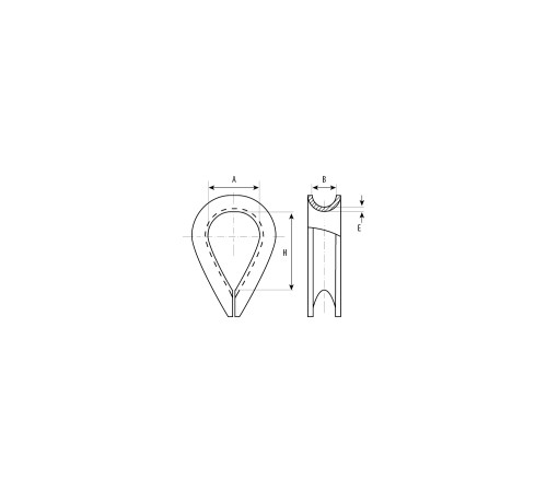 ЗУБР 10 мм, 1 шт., коуш DIN 6899 304496-10