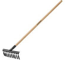 GRINDA GS-10 WOOD, 320 х 95 х 1300 мм, 10 витых зубцов, углеродистая сталь, антикор. покрытие, черенок дерев. высш. сорт, садовые грабли (39581-10) GRINDA GS-10 WOOD, 320 х 95 х 1300 мм, 10 витых зубцов, углеродистая сталь, антикор. покрытие, черенок дерев. высш. сорт, садовые грабли (39581-10)