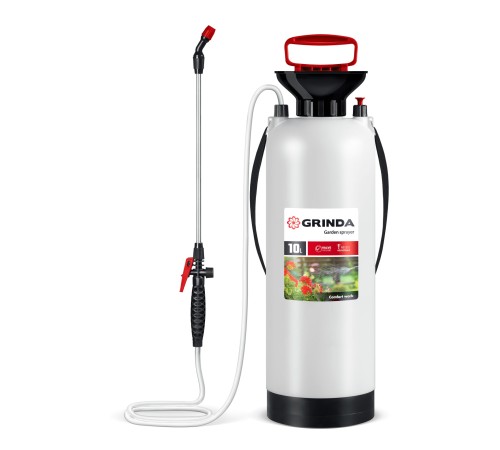 GRINDA TS-10, 10 л, широкая горловина, устойчивое днище, переносной опрыскиватель (8-425119)