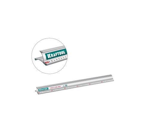 KRAFTOOL KRAFT-LINE, 0.6 м, усиленная алюминиевая линейка со стальной направляющей (34275-60) KRAFTOOL KRAFT-LINE, 0.6 м, усиленная алюминиевая линейка со стальной направляющей (34275-60)
