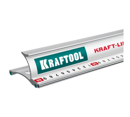 KRAFTOOL KRAFT-LINE, 0.6 м, усиленная алюминиевая линейка со стальной направляющей (34275-60) KRAFTOOL KRAFT-LINE, 0.6 м, усиленная алюминиевая линейка со стальной направляющей (34275-60)