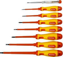 KRAFTOOL Х-Drive Electro, 8 предм, набор высоковольтны х отверток (250088 - H8) KRAFTOOL Х-Drive Electro, 8 предм, набор высоковольтны х отверток (250088 - H8)