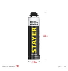 STAYER 100% Cleaner, 500 мл, очиститель монтажной пены, Professional (41139)