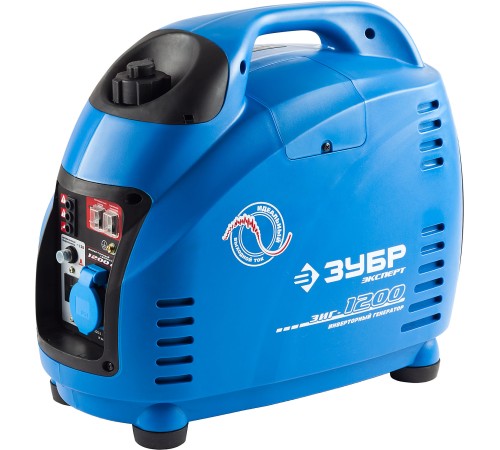 ЗУБР 1/1.2 кВт, однофазный, синхронный, инверторный, генератор бензиновый ЗИГ-1200