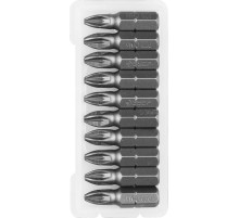 ЗУБР 10 шт, PZ2, 25 мм, кованые биты (26003-2-25-10) ЗУБР 10 шт, PZ2, 25 мм, кованые биты (26003-2-25-10)