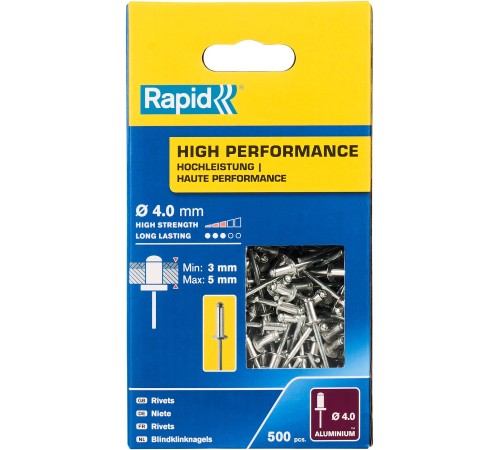 RAPID 4.0 x 8 мм, 500 шт, заклепка из алюминия 5001432 RAPID 4.0 x 8 мм, 500 шт, заклепка из алюминия 5001432